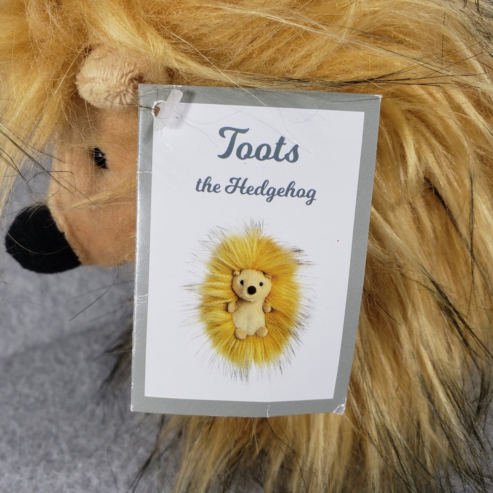 Aurora World Toots the Hedgehog Plush 6" Shaggy‎ Golden Fur Stuffed Animal NWT - Picture 10 of 12